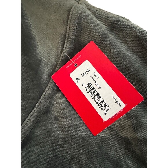 New SPANX Shiny Velvet High Waisted LEGGINGS-Dark Palm Green Sz M - Picture 6 of 8